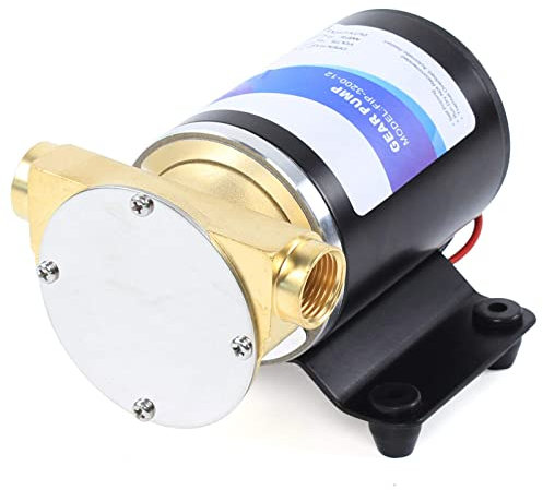 fikujap Self -sucking bilge pump, deck wash pump 12V bilgen pump water pump 23l/30l/min diving pump Fountain pump membrane pump for on -board water tanks