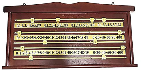 Hölzerne Billard-Anzeigetafel, an der Wand montierter Billard-Score-Recorder, Billard-Zubehör für Home Club Supplies, für Snooker-Basketball-Basketball-Tennis-Sport-Baseball-Recorder
