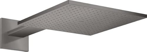 hansgrohe AXOR ShowerSolutions Kopfbrause 300/300 1jet,Wandanschluss, Brausearm 450 mm, 35314340, Farbe: Brushed Black Chrome