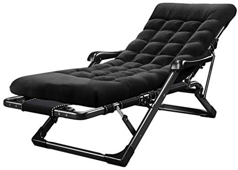 Balcony Office Relaxing Chair Reclining Sun Lounger Chair with Cushions Padded and Footrest for Garden Outdoor Camping Pool Beach Design | Folding Sunlounger Recliners Deck Chairs,