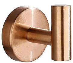 304 Stainless Steel Adhesive Wall Hooks Mounted Door Key Cloth Coat Hanger Kitchen Hardware Holder Waterproof Bathroom Hook,Screw,Rose Gold