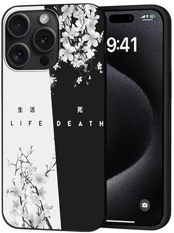Anime Handyhülle Kompatibel mit iPhone 15 Pro Max, Death and Life Anime Muster Design für iPhone 15 Pro Max Hüllen für Teenager Männer Jungen Mädchen Shock Schutzhülle Case für 6,7 Zoll iPhone 15 Pro