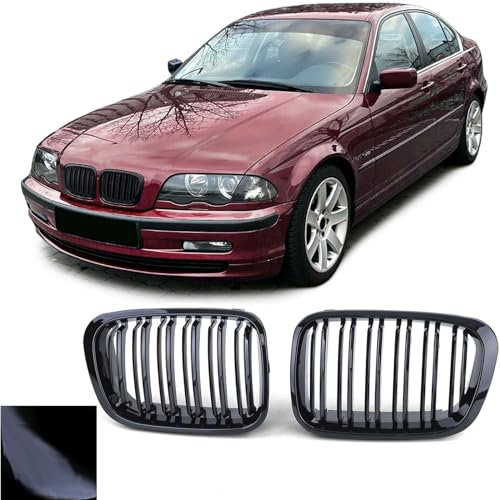 Doppelsteg Kühlergrill Performance Glanz für 3er BMW E46 Limousine Touring 98-01