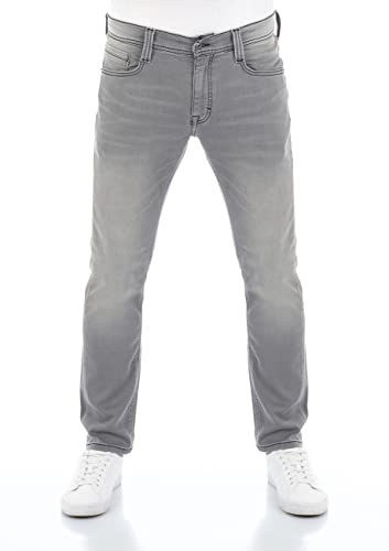 MUSTANG Jeans Herren Stretch lang Real X Oregon Tapered K Stretchhose Jeanshose Sweathose Denim Baumwolle, Größe:W 38 L 34, Farbauswahl: Light Grey Denim (311)