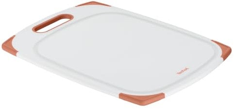 Tefal Planche à découper plastique, Antidérapante, Compatible lave-vaisselle, Robuste, Poignée, Rainure à jus, Fresh Kitchen K2084004
