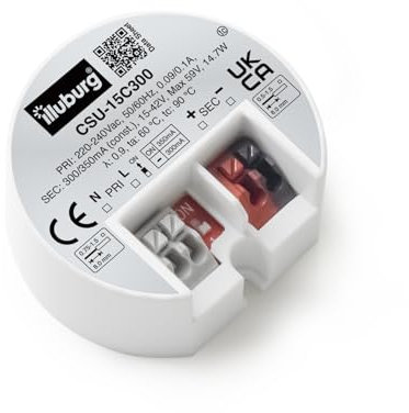 illuburg LED Trafo 300mA - 350mA Konstantstrom 5W - 15W LED Netzteil Treiber Transformator Vorschaltgerät Driver Power Supply