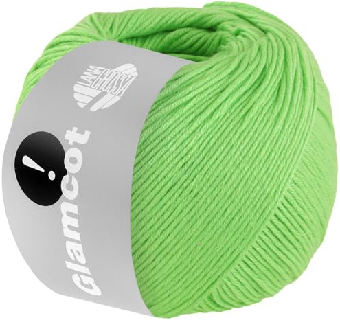 LANA GROSSA Glamcot | Zart glänzende, multifile Baumwoll-Viskosemischung | Handstrickgarn aus 60% Lyocell (Tencel TM) & 40% Baumwolle | 50g Wolle zum Stricken & Häkeln | 155m Garn FB 18