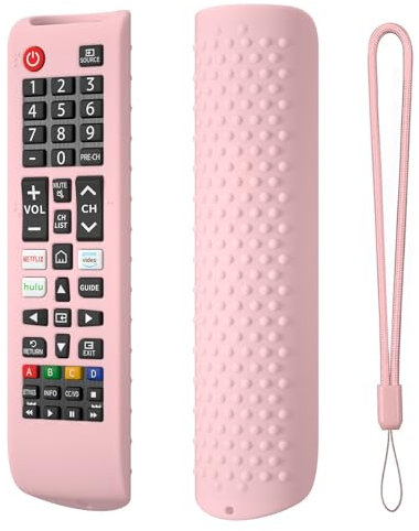 Custodie in silicone per controller remoti coperture protettive manica antiurto per telecomando per Samsung BN59-01315A BN59-01315B BN59-01315E BN59-01315L (Rosa)