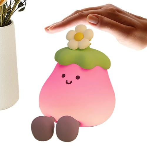 Wpsagek Nachttischlampe | Schlafzimmer Aubergine Form Lampe - Silikon Kinderzimmer Aubergine Lampe Wiederaufladbare Nachttischlampe für Zuhause, Zimmer, Schlafzimmer