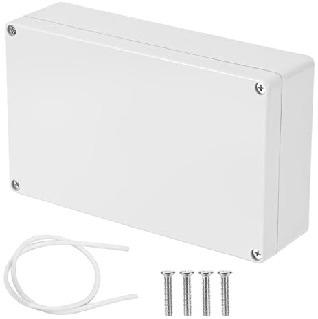 Klemmenkasten wasserdicht IP65, verteilerkasten aufputz, abzweigdose aufputz, schutzbox kabel außen wasserdicht, verteilerdose wasserdicht, Kunststoffgehäuse Klemmenkasten, 20 x 12 x 5,6 cm