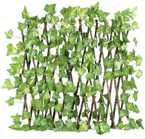 Künstliche Efeu Hecke Sichtschutz Erweiterbarer Sichtschutzzaun aus Kunstlevee for Zuhause, einziehbarer künstlicher Gartenzaun, Gartenpflanze, Heimdekoration, Gartenzaun, Balkon(Creeper Leaves)