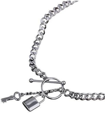 SKJUBLPG Halskette Ketten Schmuck Herren Frauen Anhänger Necklace Halskette Damen Yh1950Asteel