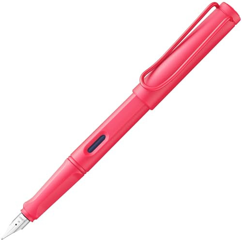 LAMY safari sunset - Fountain Pen with ergonomic grip & polished steel nib in size EF - ideal for any Writing & Calligraphy - including LAMY T 10 blue cartridge - Right-Handed