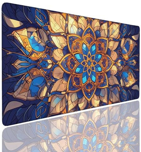 Tappetino Mouse XL Gaming 700x300x4mm Mouse Pad Mat Waterproof, Tappetino Scrivania Grande in Gomma Antiscivolo, Mousepad con Bordi Cuciti, Tappeto Sottomano Scrivania, Tappetino per Mouse Glass (2)
