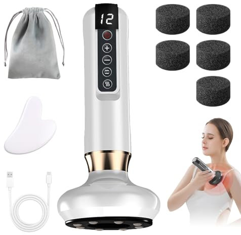 Masseur Anti Cellulite, Serenya Ventouse Electrique Anti Cellulite, Appareil Anti Cellulité Masseur de Graisse à 12 Niveaux (Blanc)