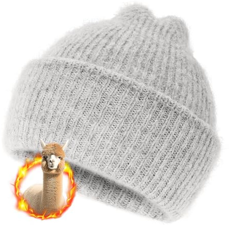 Silk Dream Alpaka Mütze Wintermütze Herren&Damen Wollmütze Strickmütze Beanie Mütze Winter Geschenke für Frauen&Männer