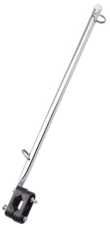 Marine Flagge Boote Pole - Stahl Yacht Fahnenmast Verstellbare Rutenhalter Heavy Duty Design | Für Segelboote Deck Mount Boote Yachten Outdoor Nautische Marine Flagge Zubehör Tragbare Halterung