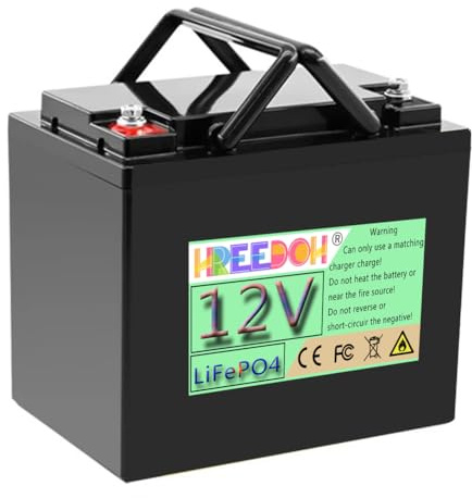 FREEDOH 12V LiFePO4 Battery 12V 50Ah 60Ah Lithium Iron Phosphate Battery for RVs/Camping/Golf Carts/Energy Storage,12V60Ah