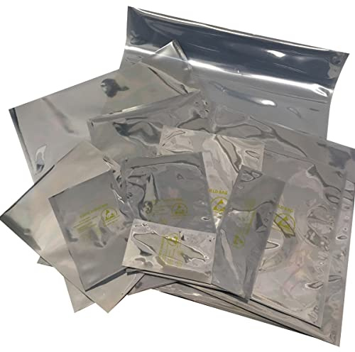 SHL 100 x Antistatic Metallic Shielding ESD bag 8 x 16 inch (21.5 x 40.5 cm)