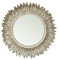 HomeZone Wandspiegel, Vintage-Stil, Shabby-Chic-Stil, verschiedene Engelsflügel, herzförmig, gefedert, abgerundetes Holz, mit Herz-Dekor, Wandmontage, holz, gold, Rounded Feathered Mirror