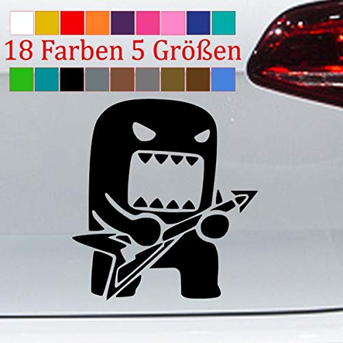 Domo Kun Gitarre Aufkleber VW Sticker JDM Anime Manga Japan 18 Farben 5 Größen