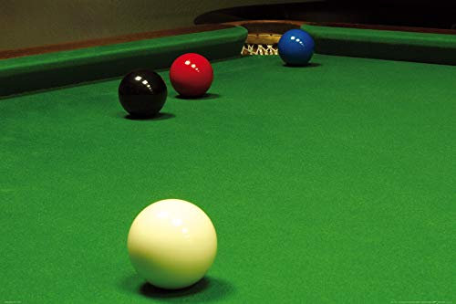 1art1 Billard XXL Poster Snooker, Free Ball-Situation Plakat | Bild 120x80 cm