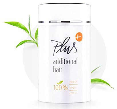 Plus additional hair - Effektives Streuhaar für Männer und Frauen I Optischer Haarverdichter für lichtes Haar mit Vitamin E I Haarauffüller vegan I 1 Dose 25 g Schütthaar blond
