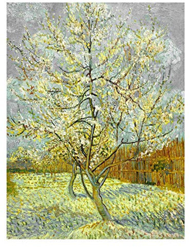 Bilderwelten Magnettafel - Vincent Van Gogh - Pfirsichbaum rosa - Memoboard Metall 40 x 30cm