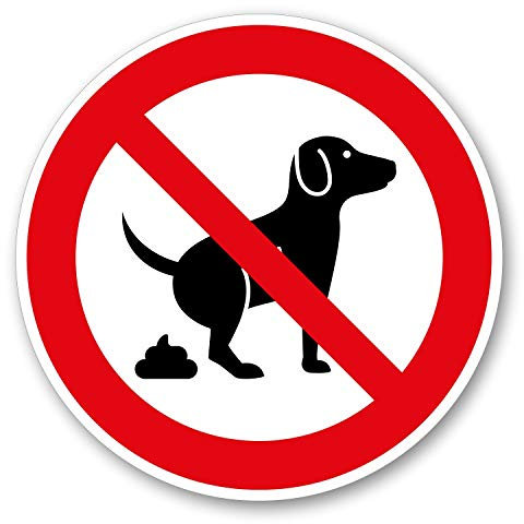 Pegatina con texto en alemán Hunde koten verboten I rund Ø 10 cm I Garten-Schild Verbotsaufkleber keine Hunde-Toilet I hundeklo I hin572