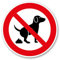 Pegatina con texto en alemán Hunde koten verboten I rund Ø 10 cm I Garten-Schild Verbotsaufkleber keine Hunde-Toilet I hundeklo I hin572