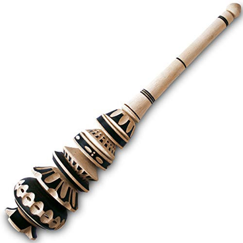 Authentischer mexikanischer Molinillo Heißschokoladenaufschäumer (groß), handgefertigter Premium-Schneebesen aus Holz – Molinillo para chocolate