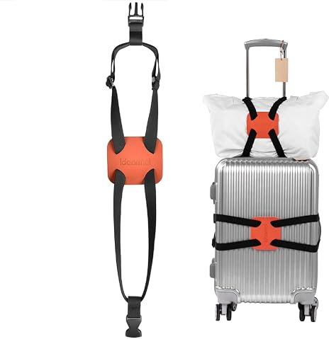 Gepäckgurte für Taschen, zum Hinzufügen Einer Tasche, leicht zu transportieren, Koffer, elastischer Gurt, hoher elastischer Koffer, verstellbare Gürteltasche, Bungees mit Schnallen (Orange)