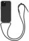 kwmobile Crossbody Case Compatible with Apple iPhone 13 Pro Max Case - Clear TPU Phone Cover w/Lanyard Cord Strap - Black/Transparent