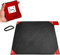 BeiLan Mini-Picknickdecke, langlebig, leicht, wasserdicht, sanddicht, für Strand, Camping, Reisen, mit tragbarer Tasche für Outdoor-Aktivitäten (200 x 210 cm, Schwarz und Rot)