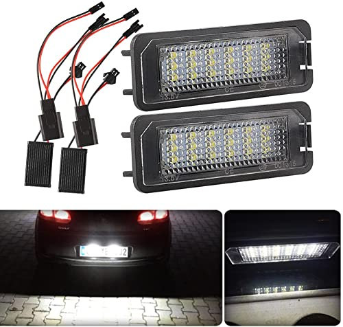 LEDFEWAG 2 Pièces LED Éclairage plaque immatriculation auto Compatibile pour GOLF 5 6 7 MK5 GTI MK6 MK7 etc.