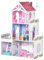 HOMCOM Maison de poupée 3 étages Jeu d'imitation avec 13 Accessoires Grand réalisme Multi-équipements MDF Rose