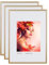 IDEAL TREND 2er 3er 5er Pack Bilderrahmen Kunststoff Lifestyle Foto Rahmen Collage Kyoto: Farbe: 3er Pack Gold | Format: 40x50