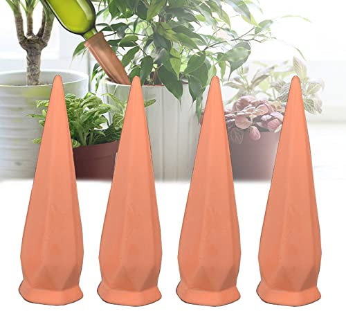 Sistema de Riego Automático, MKNZOME 4 Piezas Riego por Goteo Botella Set Autorriego para Macetas Kit Riego de Plantas paraJardín Terraza Invernadero Flores Plantas