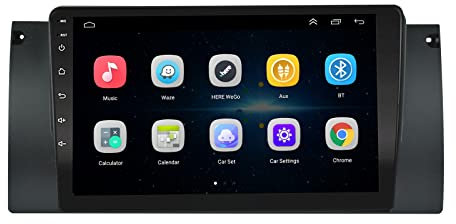 EZoneTronics Android Autoradio Navi für BMW X5 E39 E53 M5 mit Wireless Carplay Android Auto 9 Zoll 2 Din Touch-Screen GPS Navigation Bluetooth WLAN SWC DAB FM/RDS Radio 2G RAM 32G ROM