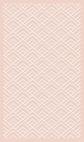 DobleUve Estudio Tapis Vinyle 9 | Rose | 47x80 cm | Tapis Cuisine | Tapis de Salon Antidérapant Antifongique Ignifuge | Tapis Enfants | Tapis Bain PVC | Tapis PVC