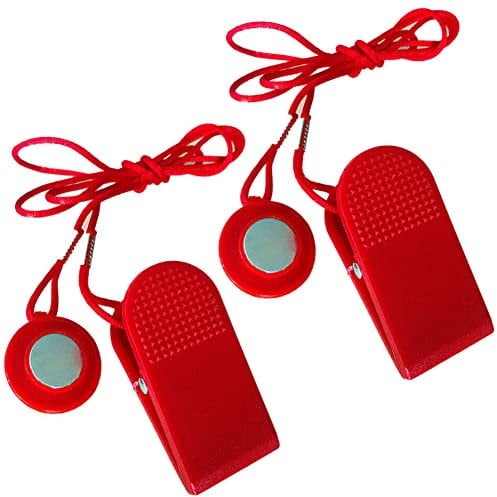 Kityemo 2Pcs Sicherheitsschloss für Laufbänder, Laufband-Sicherheitsschlüssel, magnetischer Sicherheitsschalter für Laufbänder, Not-Stop-Zubehör für die meisten Laufbänder