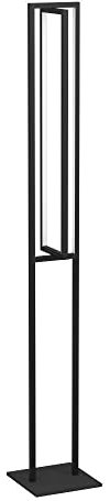 EGLO LED Stehleuchte Siberia, Stehlampe dimmbar per Fernbedienung minimalistische Standleuchte, Wohnzimmerlampe aus Metall in Schwarz und Kunststoff in Weiß, Lampe Wohnzimmer warmweiß-kaltweiß