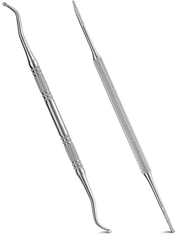 set manicure,Set Pedicure 2 Pezzi,Set di unghie per unghie incarnite a due lati,Set di lime per unghie,Strumento per la Cura dei Piedi in Acciaio Inox,per Manicure e Pedicure