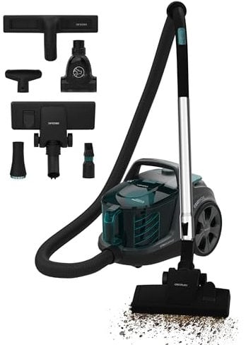 Cecotec Aspirapolvere a Traino senza Sacchetto Conga Rockstar Cyclonic XL ProAnimal. 900W e 20kPa, Ciclonico senza Sacchetti, Capacità 2,8L, Doppio Filtro HEPA, Tubo Metallico, Accessorio per Animali