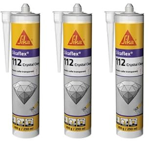 SIKA Sikaflex-112 Crystal clear Kittkleber 3er-Set - Transparent - 290ml