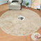 ORINOVA Runder Teppich Beige Waschbar Fellteppich Flauschiger Kunstfell Kurzflor 150 cm Teppich Schlafzimmer Kinderzimmer Wohnzimmer Weich Gegend Deko