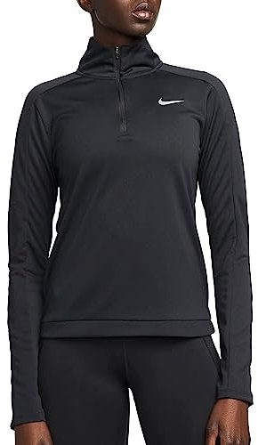 NIKE DQ6377-010 W NK DF PACER HZ Sweatshirt Women's BLACK/REFLECTIVE SILV Size L