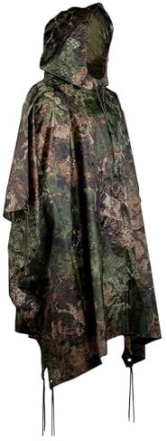 Mil-Tec Regenponcho Unisex • US Poncho aus reißfestem Ripstop Material • Mehrzweck Regenponcho Herren & Damen • Wasserdicht & extra lang • Als Outdoor Regenjacke, Regencape, Nässeschutz, Regenmantel