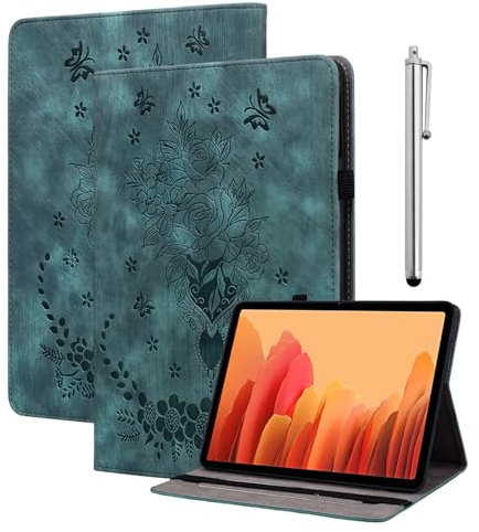 KEDBBAO Funda para Samsung Galaxy Tab A6 10,1 2016 (SM-T580N/SM-T585N), multiángulo, funda de piel sintética con soporte para lápiz y función atril para Galaxy Tab A 2016, color verde