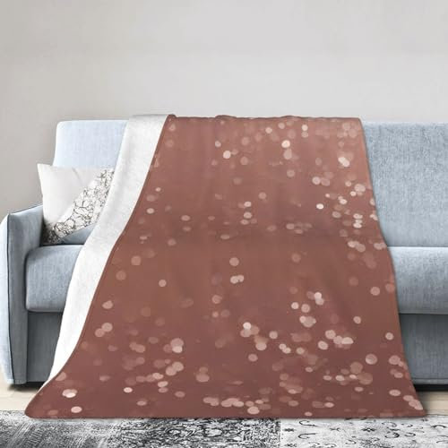 YYHWHJDE Couverture en micro polaire ultra douce à paillettes rose – Anti-plis, hypoallergénique et compacte 203,2 x 152,4 cm